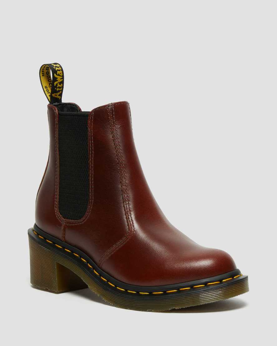 Dr. Martens Cadence Deri Heeled Kadın Chelsea Bot - Bot Kahverengi |IWSUY2314|